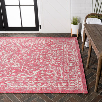 Malta Bohemian Medallion Textured Weave Indoor/outdoor Area Rug